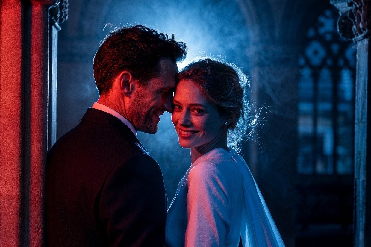 Wedding relit with 80s Action Movie