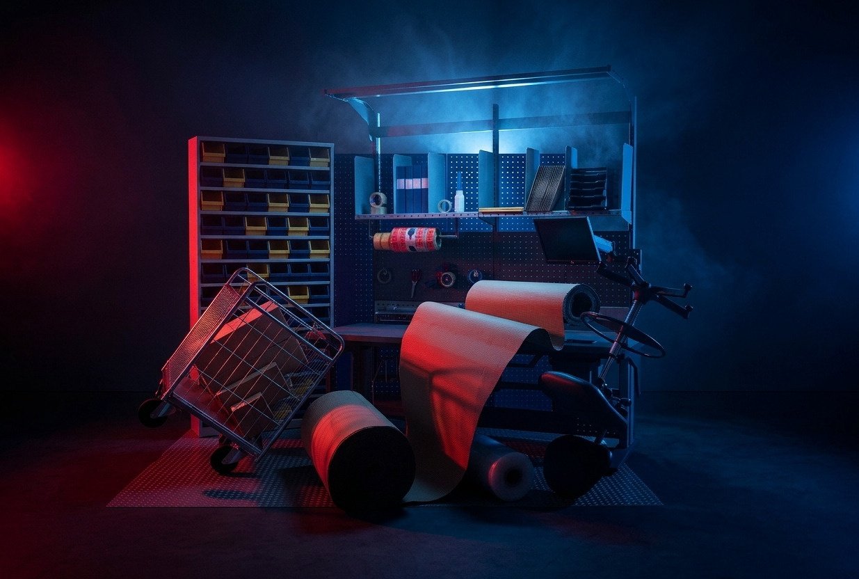 Still life relit with 80s Action Movie