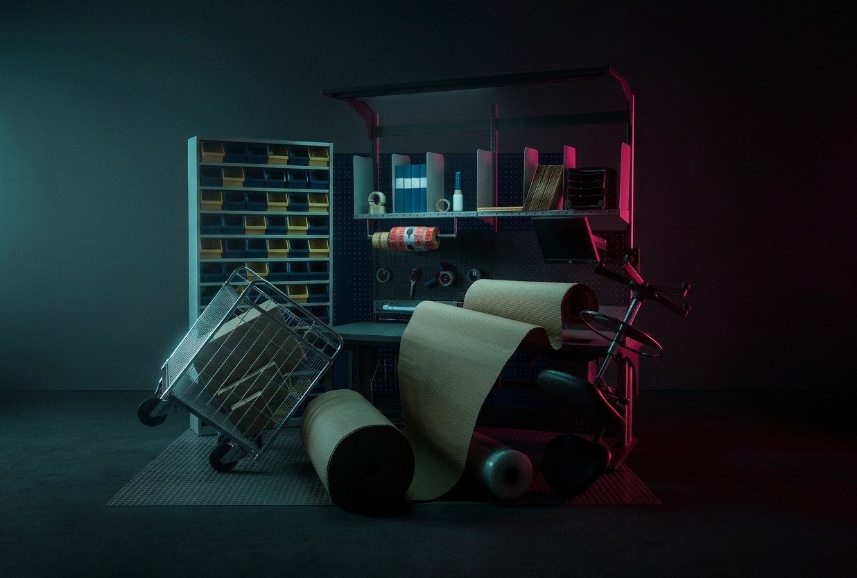 Still life relit with Neon Split