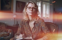 A portrait relit with Light Leaks