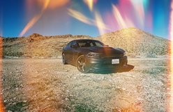 Car relit with Light Leaks
