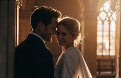 Wedding relit with Harsh backlit shadows